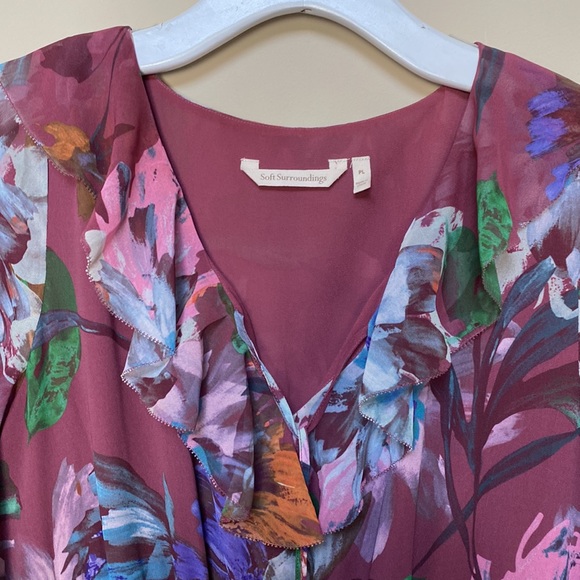 Soft Surroundings Petite Floral Dress - Picture 3 of 7